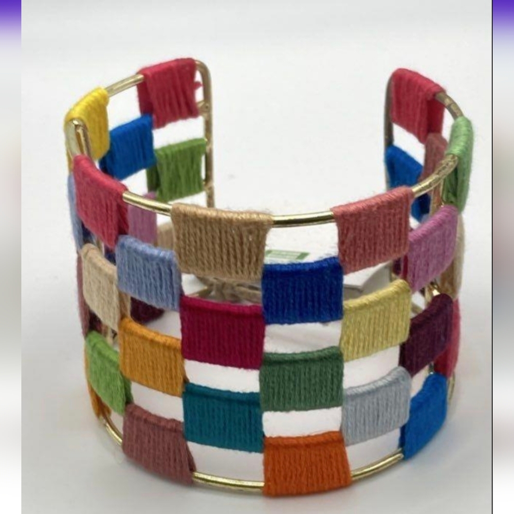 World Finds Ethical Bracelet Colorful Woven Cuff Bracelet NWT - Picture 16 of 17